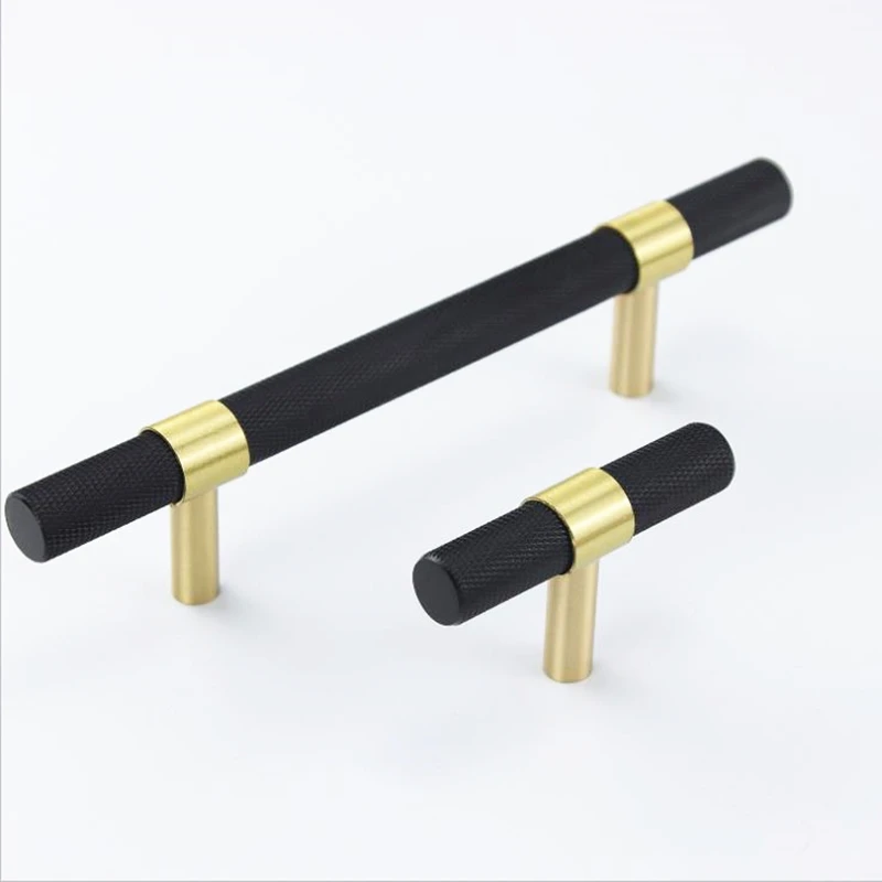 LCH Nordic Style Solid Brass Black Cobwebbing Top Quality Cabinet Knob Door Pull Handles Simple Life Brass Knob Modern Knob