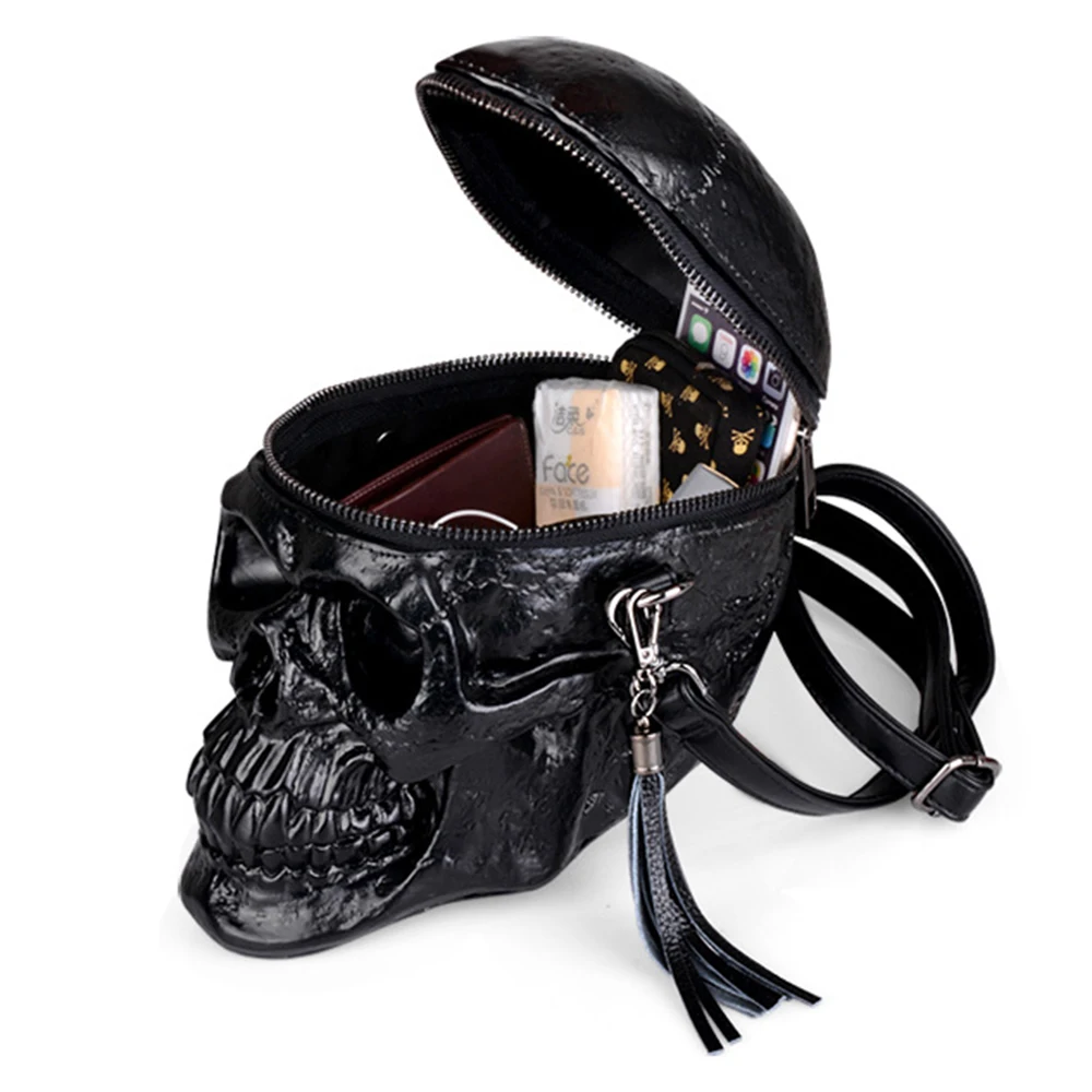 Originality Women Bag Funny Skeleton Head Red Handbad Single Package Luxury Designer Satchel Package Skull Bags 2021 New Fashion