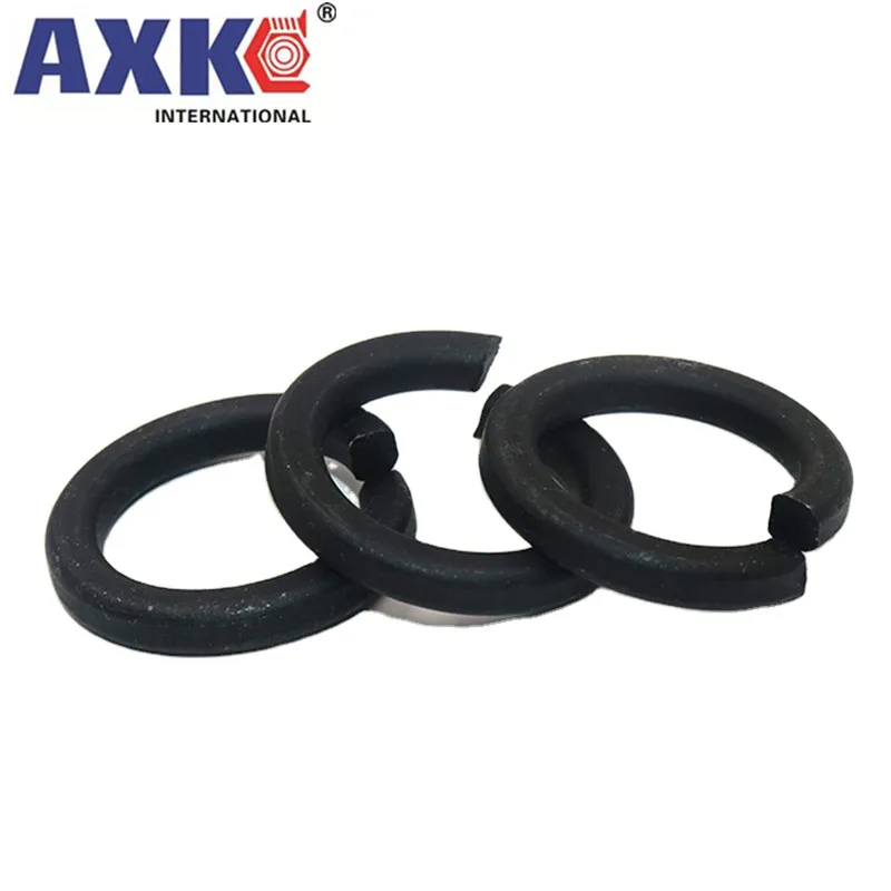 2/50pcs M2 M2.5 M3 M4 M5 M6 M8 M10 M12 M14 M16 M20 M24 DIN127 GB93 Black Grade 8.8 Steel Spring Washer Split Lock Elastic Gasket