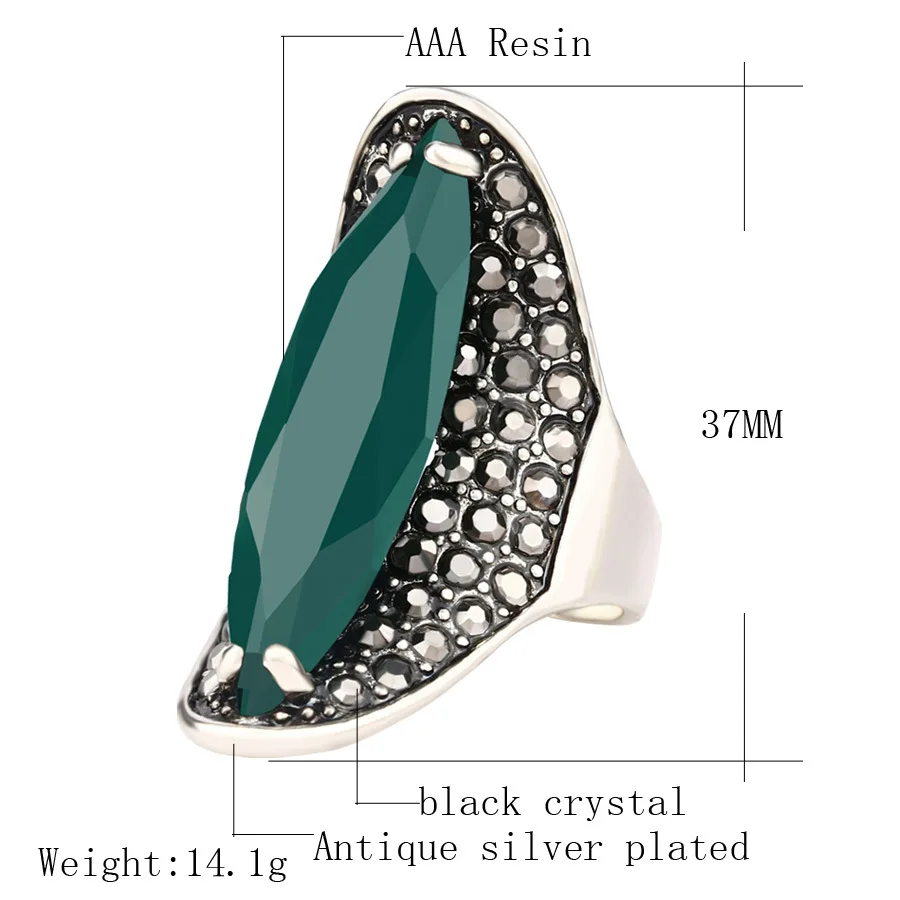 2021 Vintage Oval Green Imitated Emerald Enamel Rings For Women Gift Jz236 Medieval Jewelry Anel Masculino