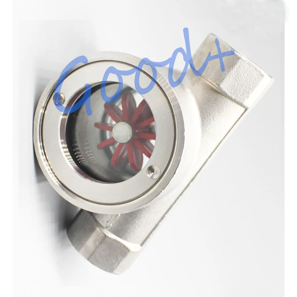 

3/4" BSP Stainless Steel 304 Sight Water Flow Indicator With PTFE Impeller