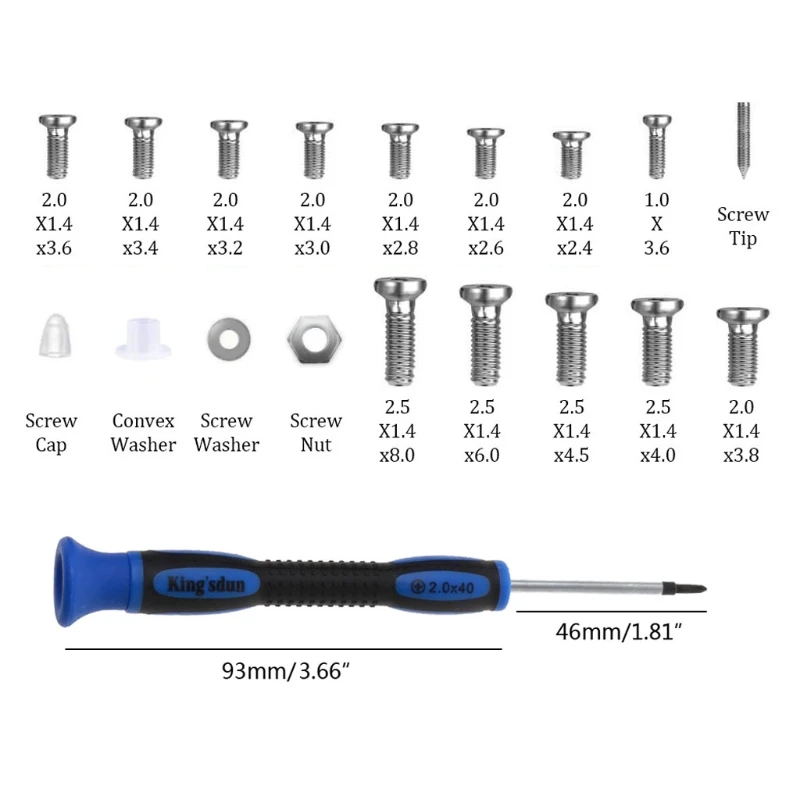 

Eyeglass Repair Tool Kit Glasses Precision Screwdriver Set with Eyeglass Screws Kit and Curved Tweezer in Assorted Size