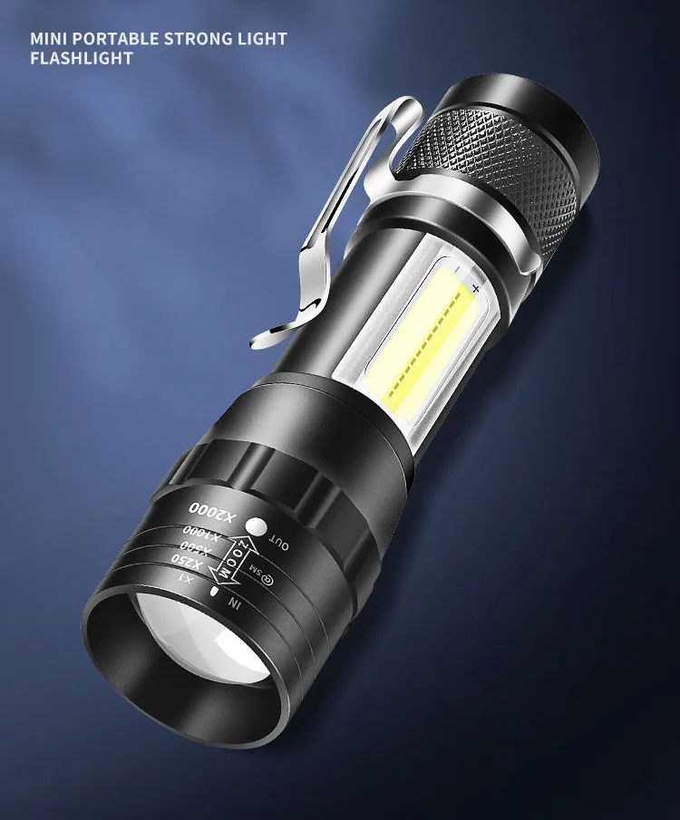 Lampe de poche rechargeable LED de voyage 3Ah T6 + Powerbank - Boutique en ligne