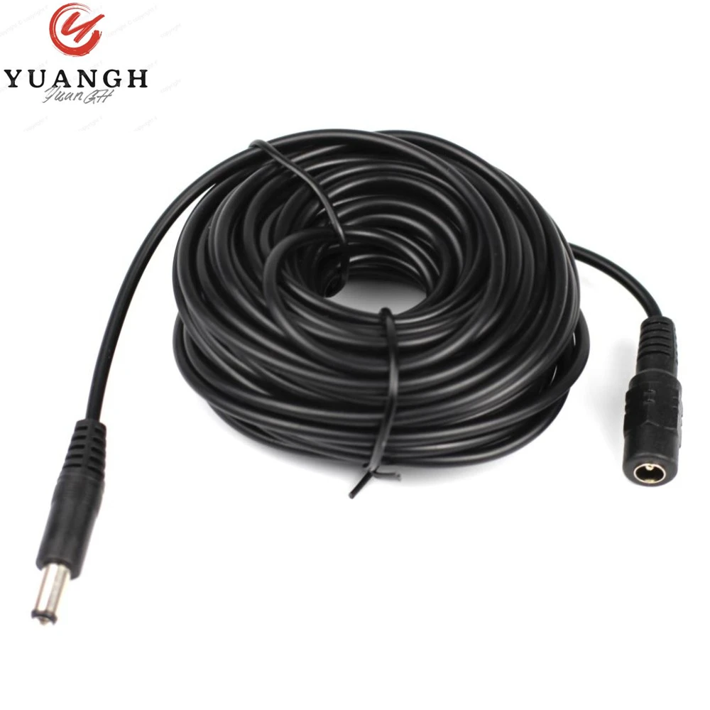 

Female to Male Plug CCTV DC Power Cable Extension Cord Adapter 12V Power Cords 5.5mmx2.1mm For Camera Power Extension Cord