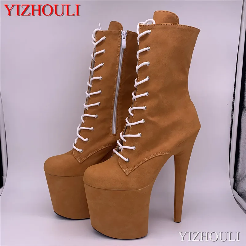 

Sexy knight 8 inch, thin heel, bag heel boots, spring and fall shoes 20cm model pole dancing boots, new ankle boots