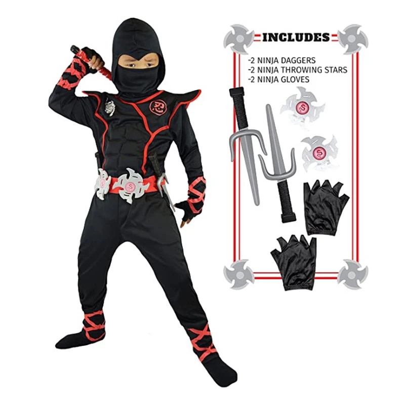 

Ninjia Cosplay Halloween Costumes Disfraz Kids Sets Boys Gift Party Clothes De Deguisement Garcon Ropa Bebe Purim Dropshipping