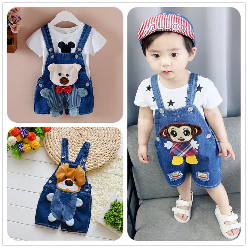 Baby Shorts Summer Baby Boys Trousers Children Pants 1-3 Years Litter Kids Denim Clothes Baby Jeans Overalls Boy One-piece