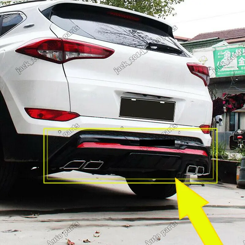 Red Auto Rear Bumper Anti-collision Board Spoiler Guard For Hyundai Tucson 2015-