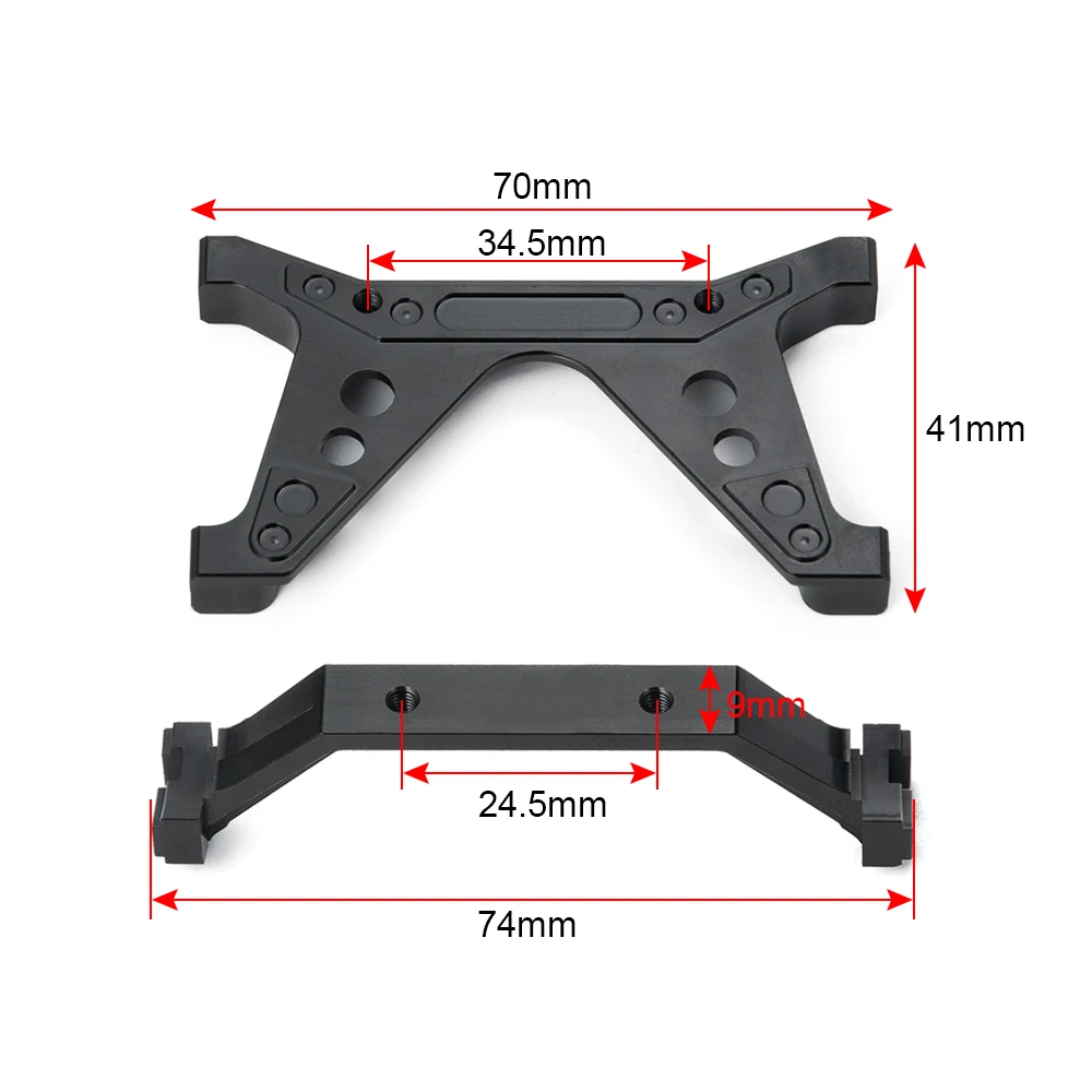 AXSPEED RC samochód przedni tylny dolny Shock Mount Brace aluminiowa podstawka montażowa do 1/10 Axial SCX10 II 90046 90047 części zamienne