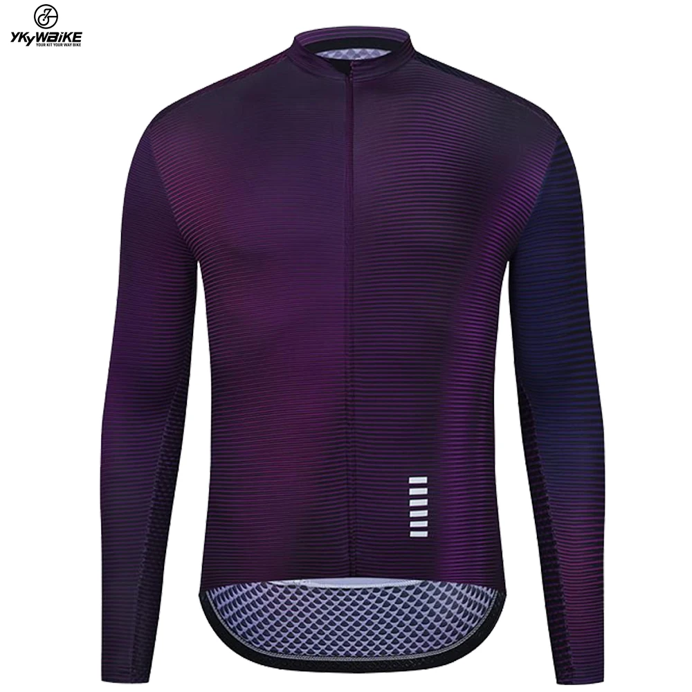 YKYWBIKE Top Quality Pro Cycling Jersey Long Sleeve Pockets MTB Bicycle Clothing Mountain Bike Sportswear Sport Clothes Shirt