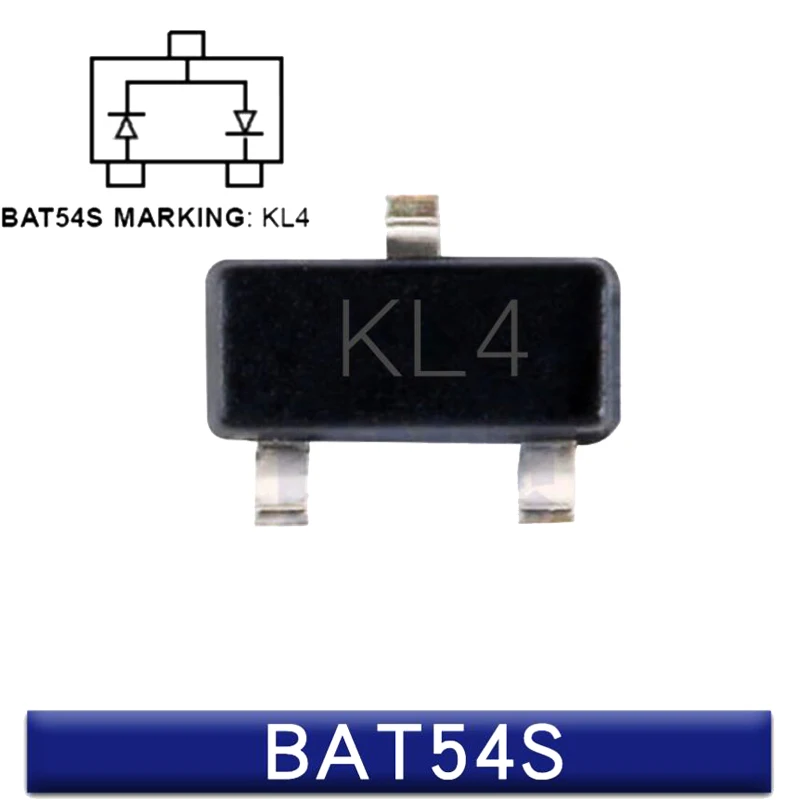 100pcs/lot New BAT54C KL3 BAT54S KL4 BAT54 KL1 BAT54A KL2  Schottky diode SOT23