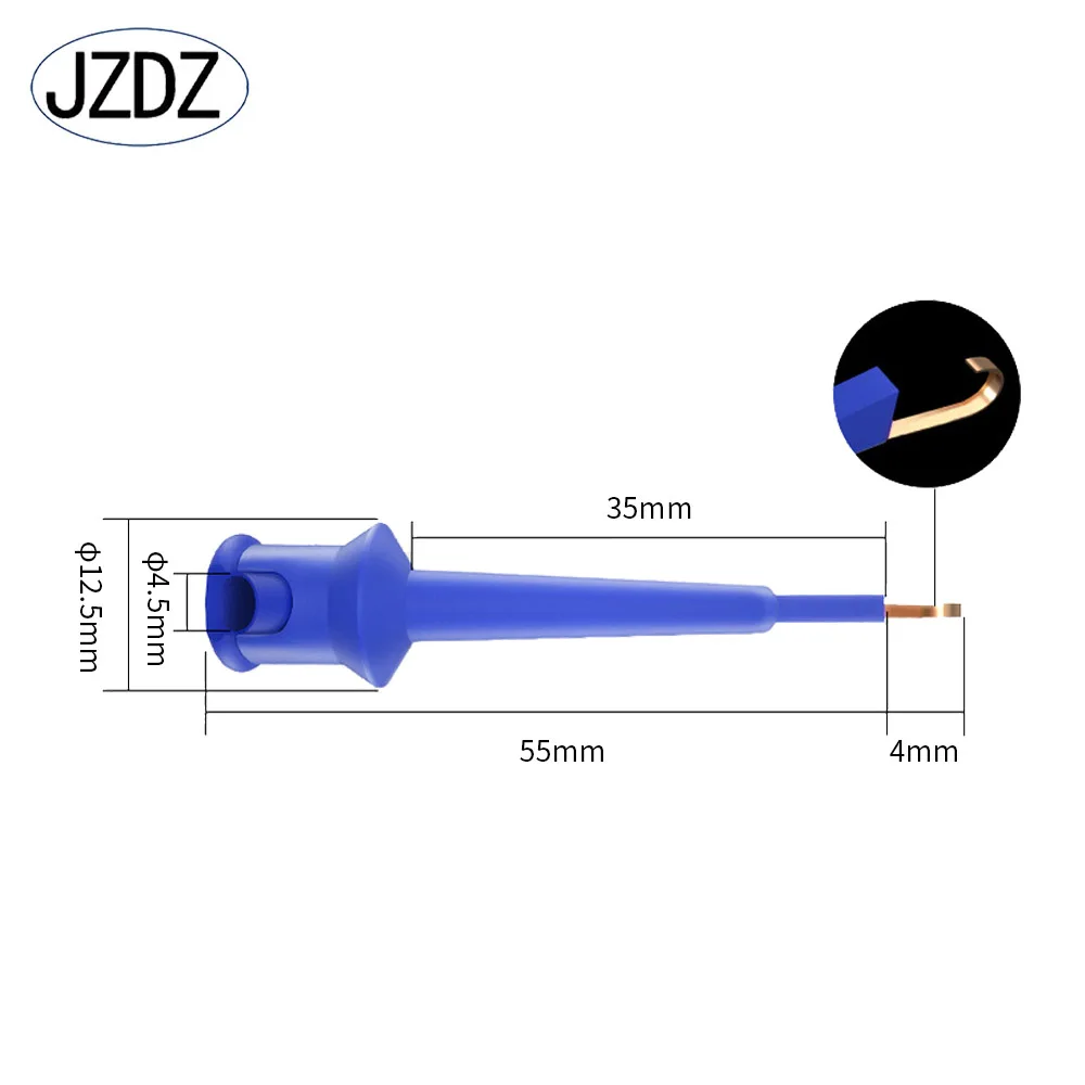 JZDZ-Clip Test Probe para Testes Eletrônicos, Mini Grabber, Conector PA, Ferramentas DIY, Acessórios, JZDZ, 10Pcs, JZD30007