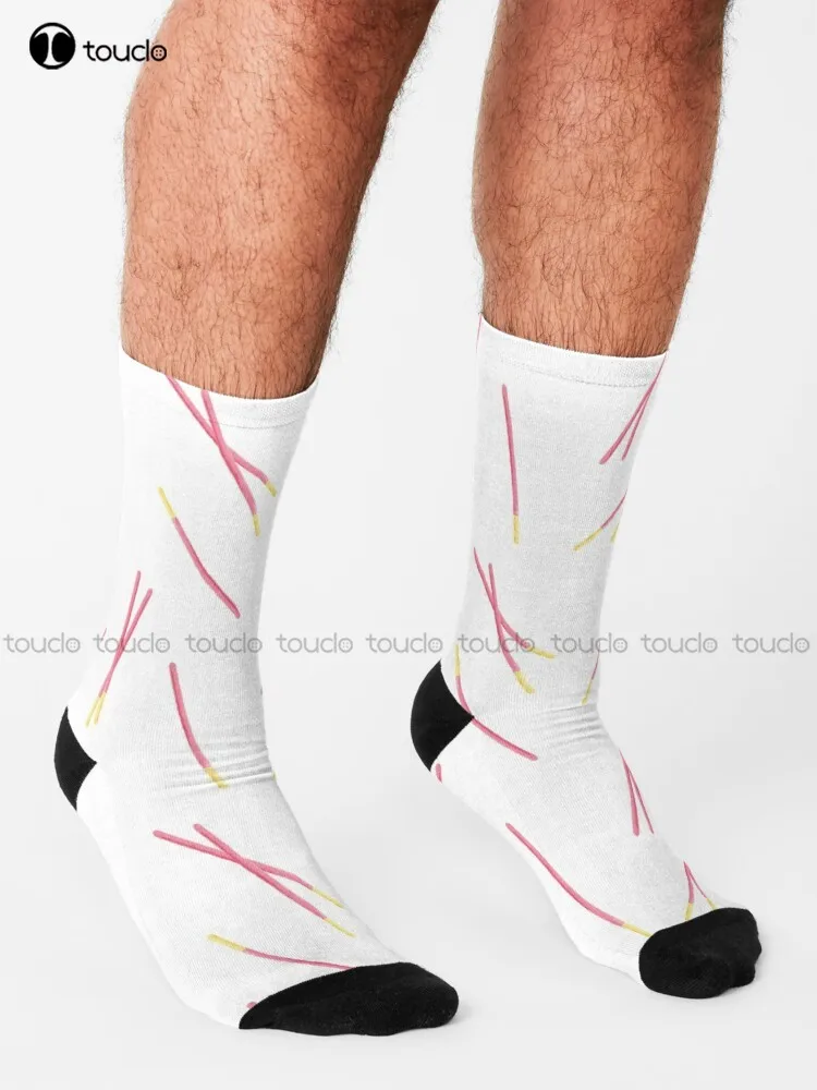 Pink Pocky Socks Men Socks Personalized Custom Unisex Adult Teen Youth Socks 360° Digital Print Christmas Gift Hd High Quality