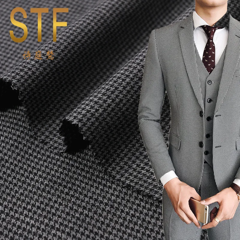 19 New Spring and Autumn Fashion Business Men and Women Suit Fabric Worsted Wool Fabric Spot Factory Direct Sales