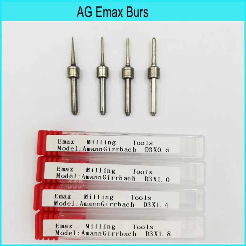 

Amann Girabbach cad cam milling burs for glass ceramic and lithium dicilicate for shaft 3mm CAD CAM milling system