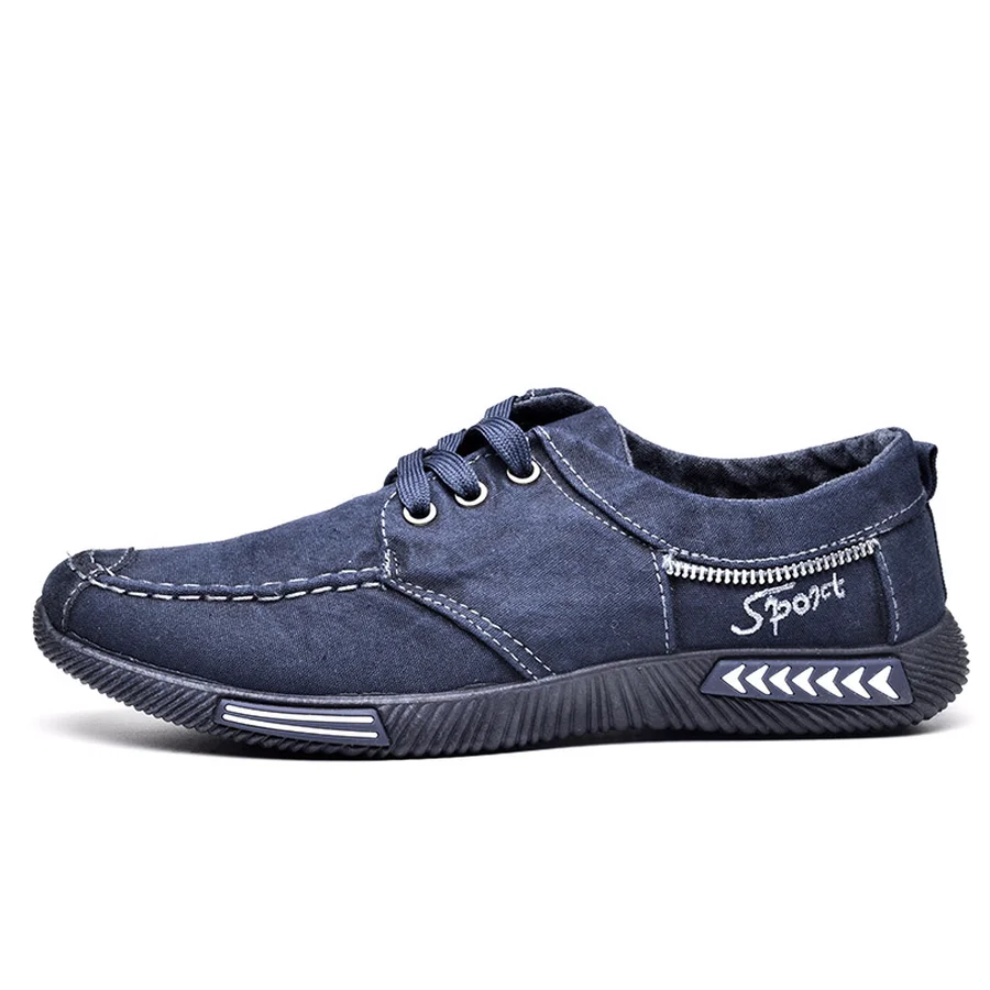 Dwayne Canvas Men Shoes Denim Lace-Up Men Casual Shoes New 2018 Plimsolls Breathable Male Footwear Spring Autumn 2019