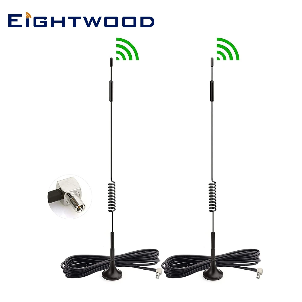 Eightwood 4G LTE Antenna Magnetic TS9 Male 3m Extension for AT&T Netgear LB1120 LB1121 LB2120 Nighthawk M1 MR1100 770S Pack-2