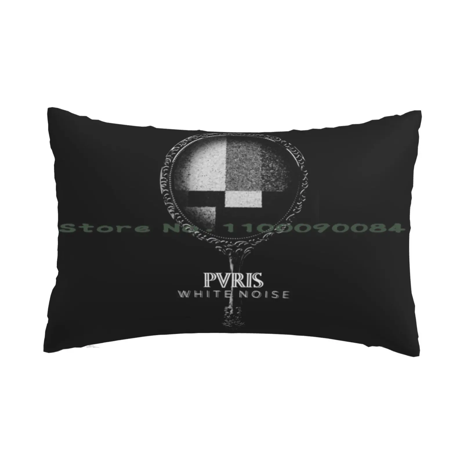 Miror Pvris White Noise Pillow Case 20x30 50*75 Sofa Bedroom Logo Window Bumper Emblem Silly Black And White Funny Simple