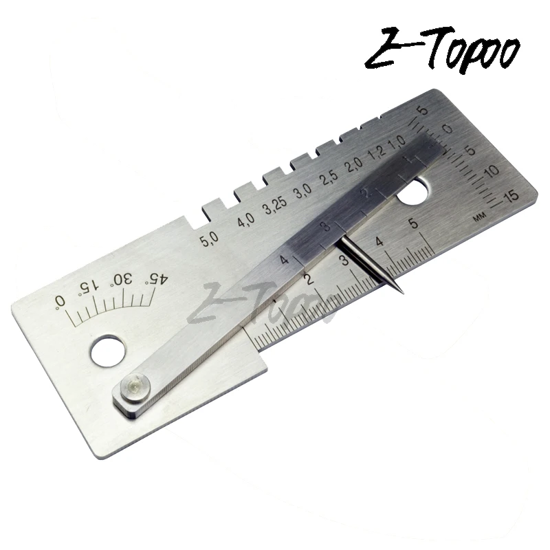 Welding Gauge Weld Inspection Gage Weld Seam Bead/Fillet/Crown Test Ulnar Ruler Degree Angle Measure tool HI-LO PipeFeeler Gauge