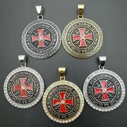 Men's Knights Templar Pendant Cross Sword And Shield 316 Stainless Steel Jewelry