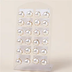 12pair/set Round Imitation Pearls Stud Earrings For Women Girls Earring Set Fashion Jewelry 7mm 9mm 11mm