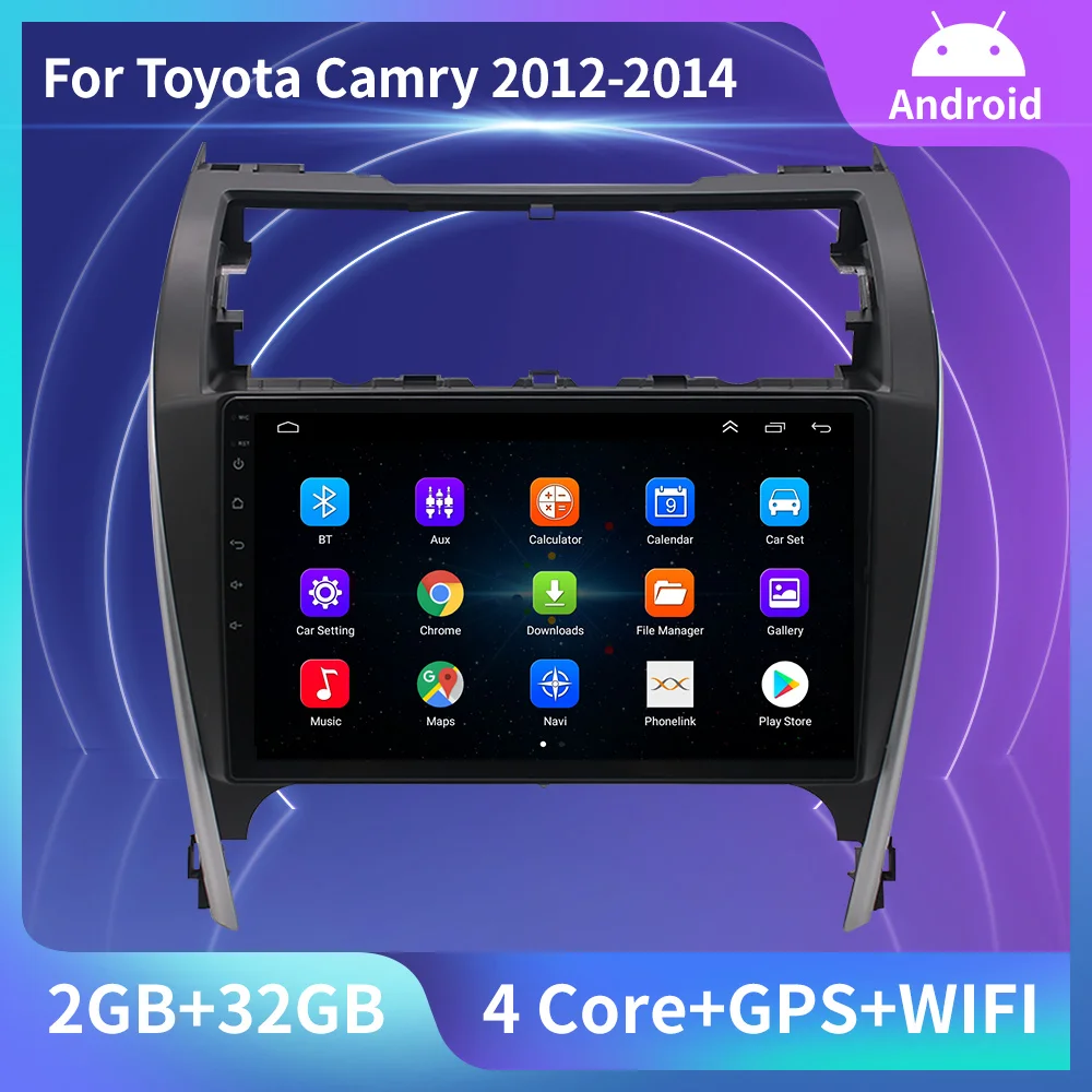 Android 10.0 Car Radio For Toyota Camry U.S 2012 2013 2014 Multimedia Video Player 2 Din GPS Navigation Carplay DVD Head unit