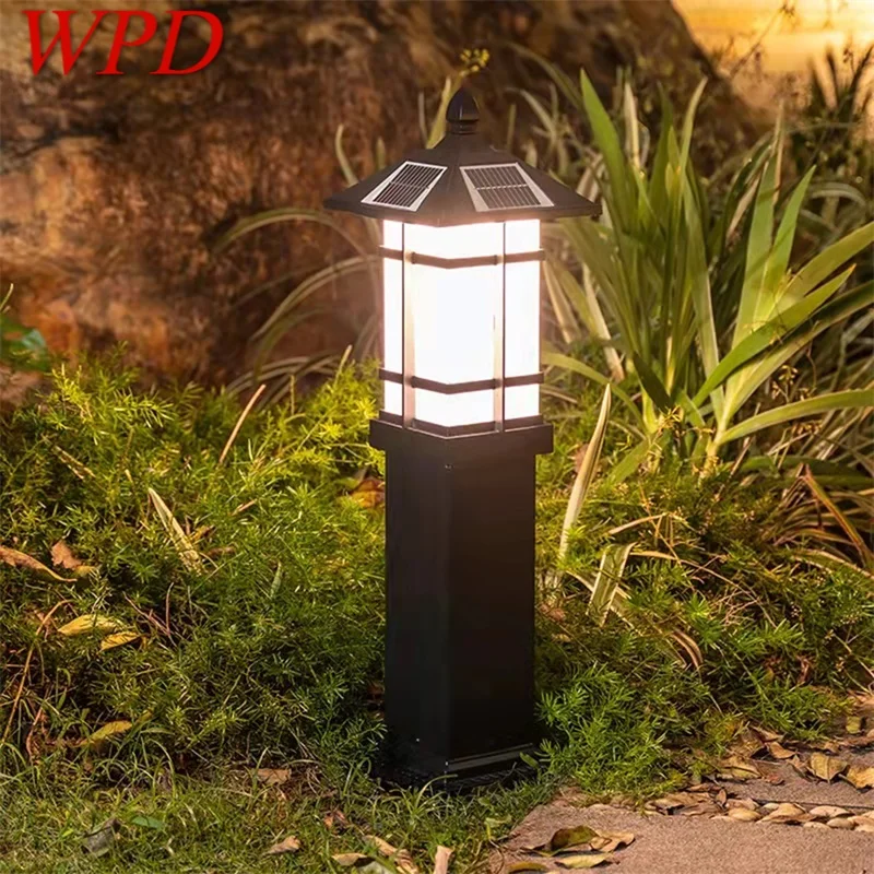 

WPD Outdoor Solar Lawn Lamp LED Light Classical Waterproof Home for Villa Garden Decoration