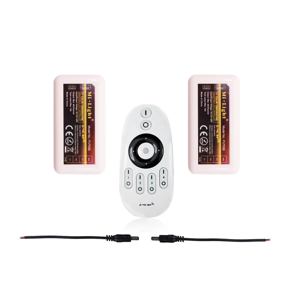 Milight Remote FUT007 LED Controller 2.4G RF Wireless 4-Zone Dimmer FUT035 For Color Temperature Adjustable CCT WW/CW Led Strip