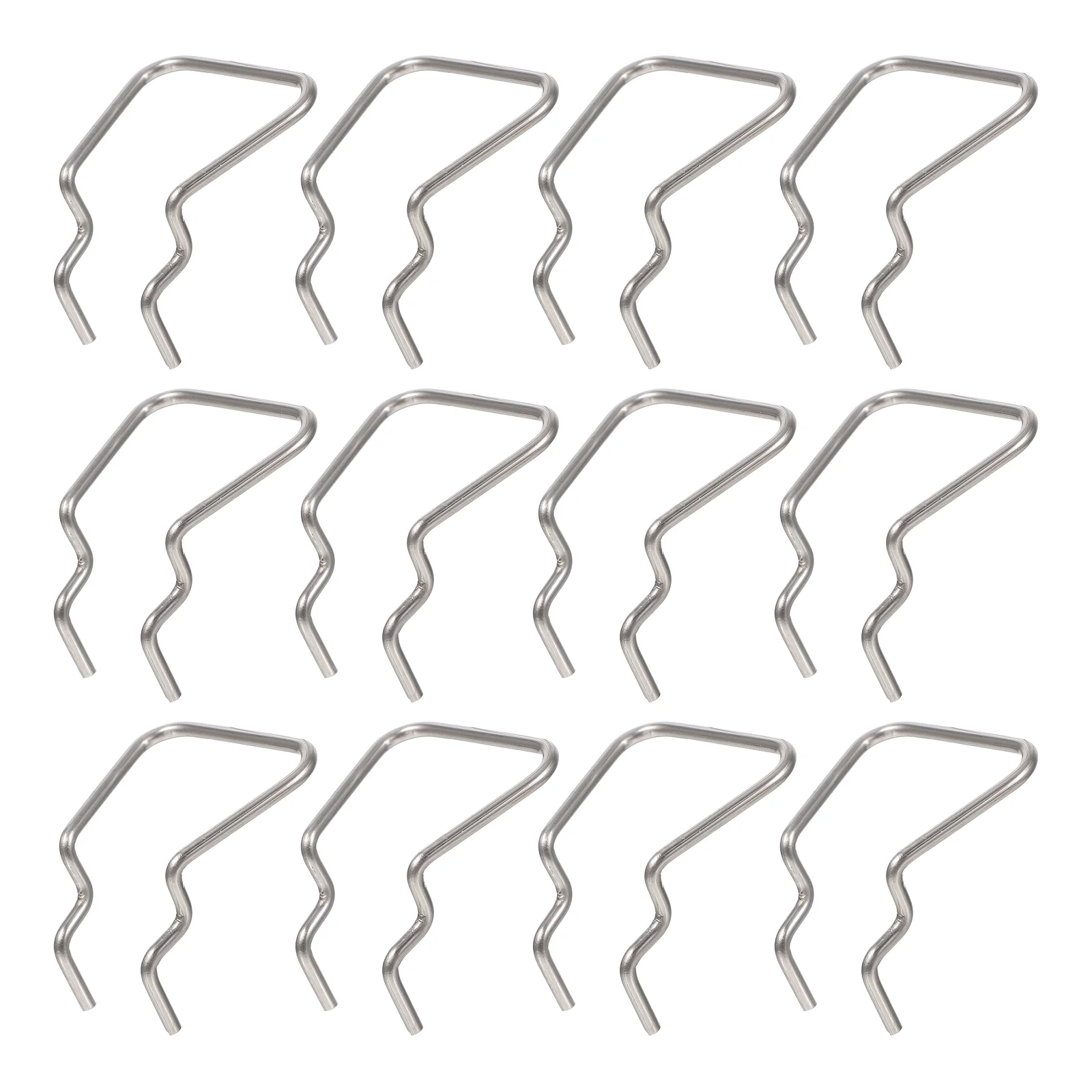 12 Pcs Flush Bolt Door Hardware Clamp Rack Brackets for Shelves Stainless Steel Peg Hook Miss