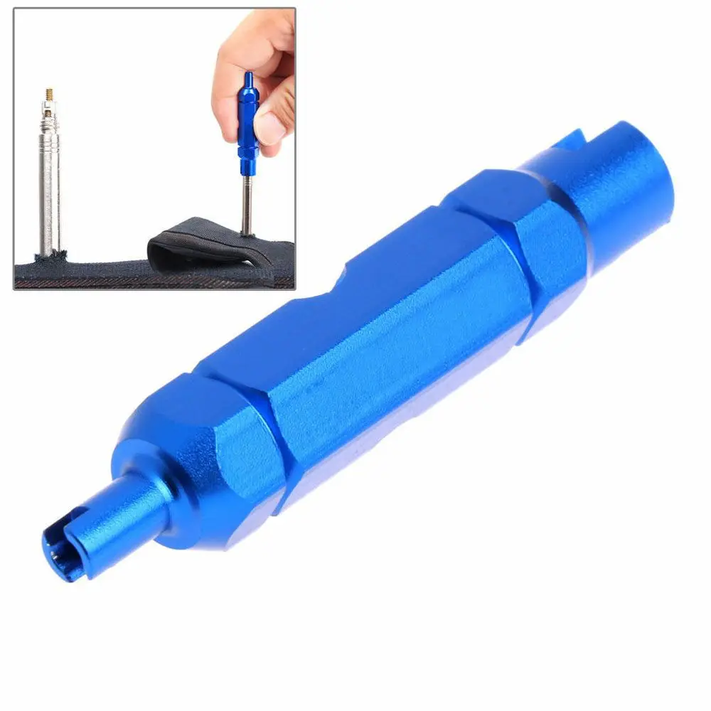 MTB Mountain Bike Double-head Tubeless Aluminum alloy Removal Tool Valve Core Remover Disassembly Tackle Gas Valves Tools