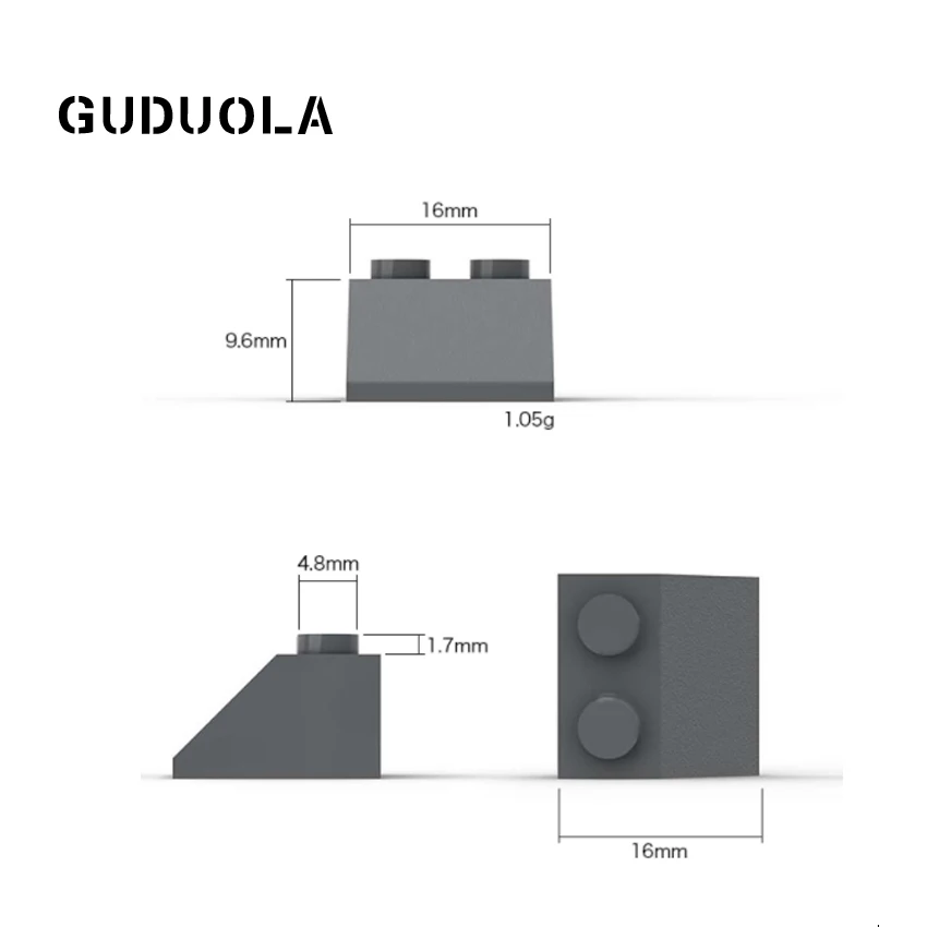 Guduola Building Blcok Slope 2 x 2 (45°) 3039 Small Particle MOC Assembly Foundation brick Toys Parts 35pcs/LOT