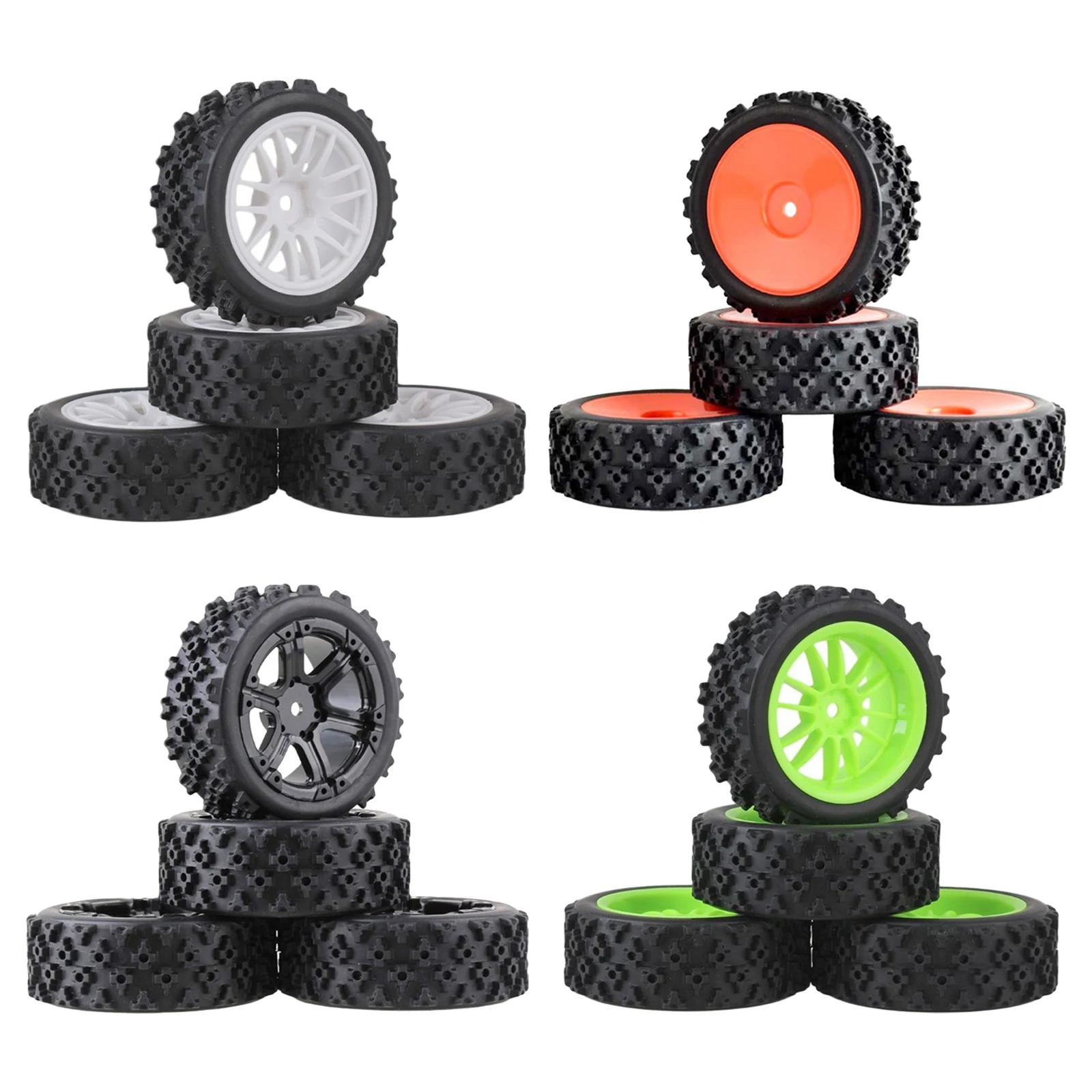 Jante de roue en caoutchouc pour Wltoys, pneus pour HSP, 1:10, 1:12, 1:14, pièces de voiture RC, accessoires de modèle, jante de voiture RC