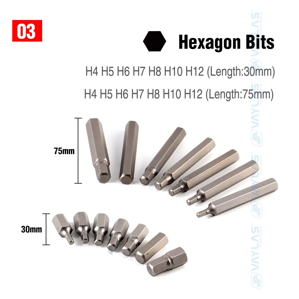 75 sztuk 30 i 75mm wiertło do wkrętarki bity głowica cylindra bity dodecongonalne bity sześciokątne Torx bity Torx bity z środkowymi otworami gniazda