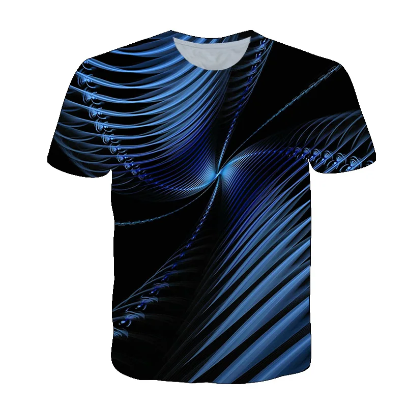 3D Three-dimensional Whirlpool Print T-shirt For Men Summer Fashion Psychedelic Vertigo Graphic t shirts Hip Hop O-Neck tshirt