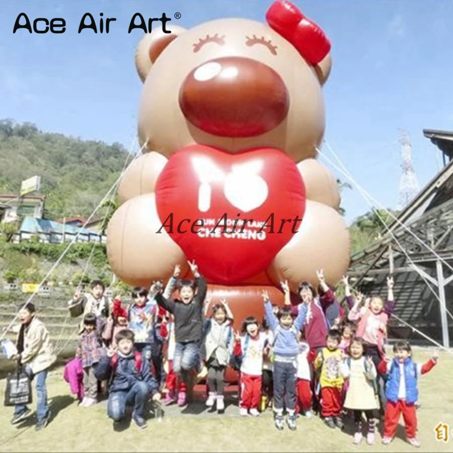 

Lovely Inflatable Little Bear With Heart In Hands For Valentine's Day/Advertising/Party Decoration Made By Ace Air Art