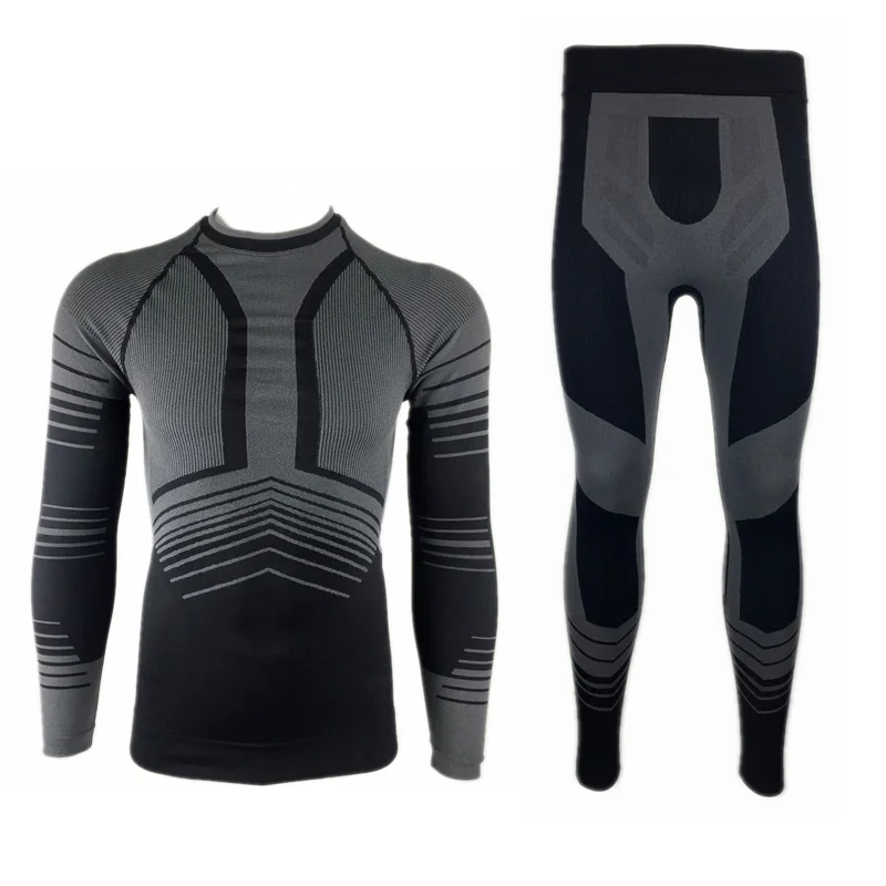 Men's and women's children's wear wicking and quick-drying outdoor running sports tights long-sleeved ski suit underwear