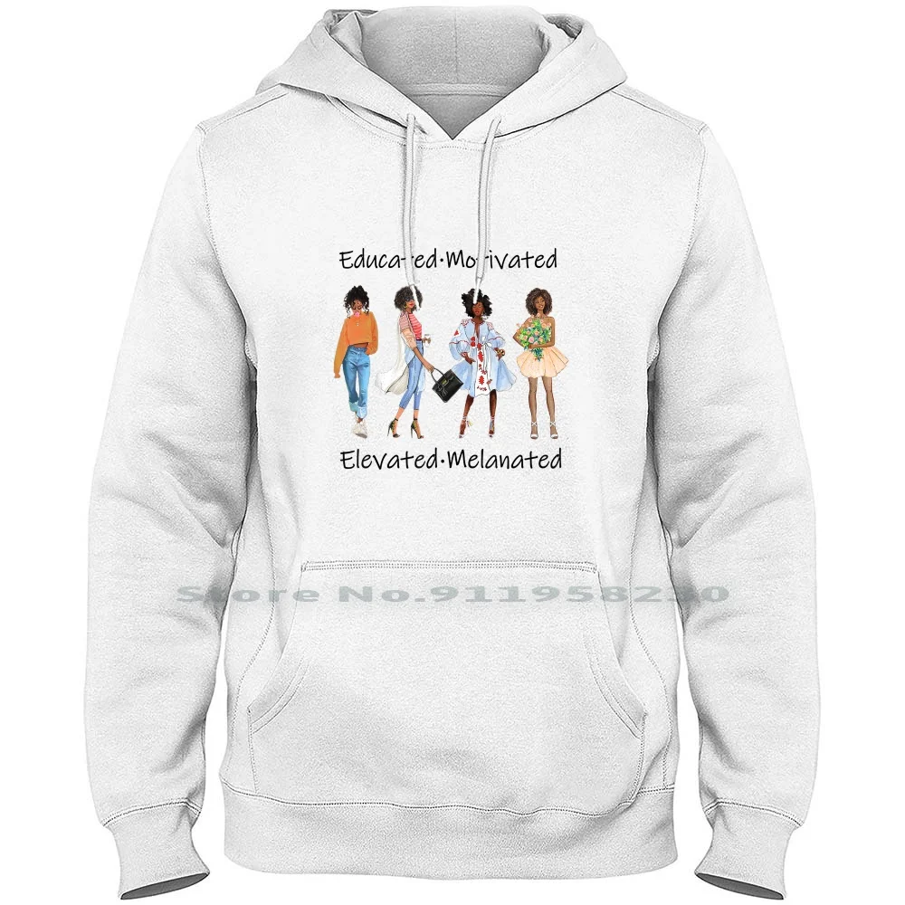 Educated Motivated Black Queen Melanin African American Hoodie Sweater Motivate American Africa Queen Black Lack Eric Me Am