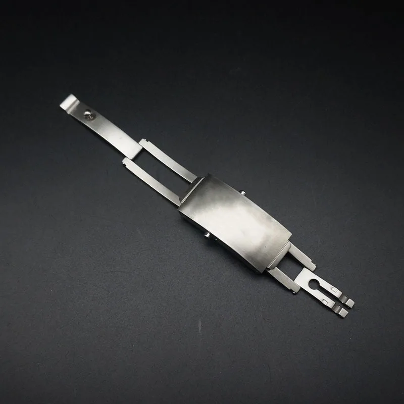 Substitute buckle Seamaster Speedmaster double push folding clasp solid steel strap buckle 18 20mm
