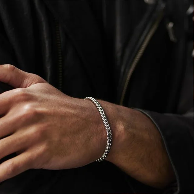 3-11mm Chunky Miami Curb Chain Bracelet for Men, Stainless Steel 3