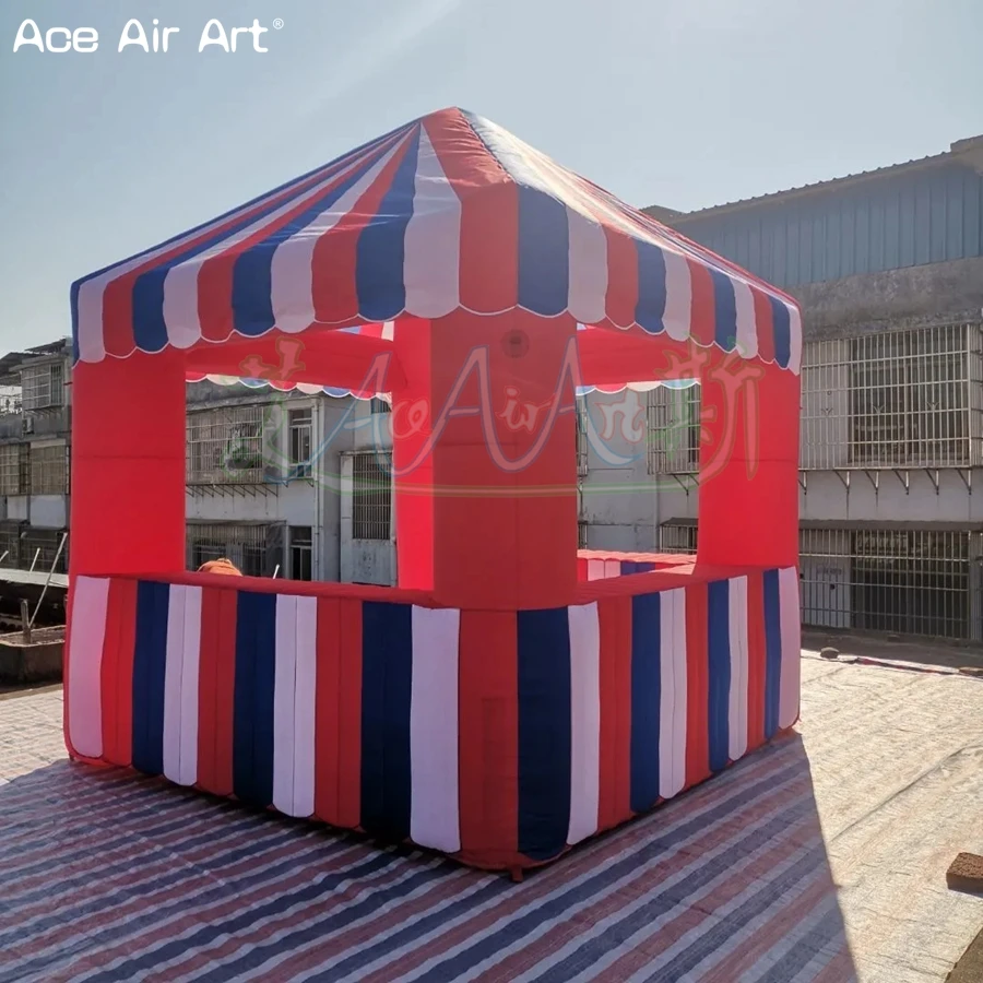 Cabina de quiosco inflable cuadrada de alta calidad, soporte para tienda de campaña de concesión de helados, tienda de golosinas de carnaval para venta de dulces hecha en China, 2022