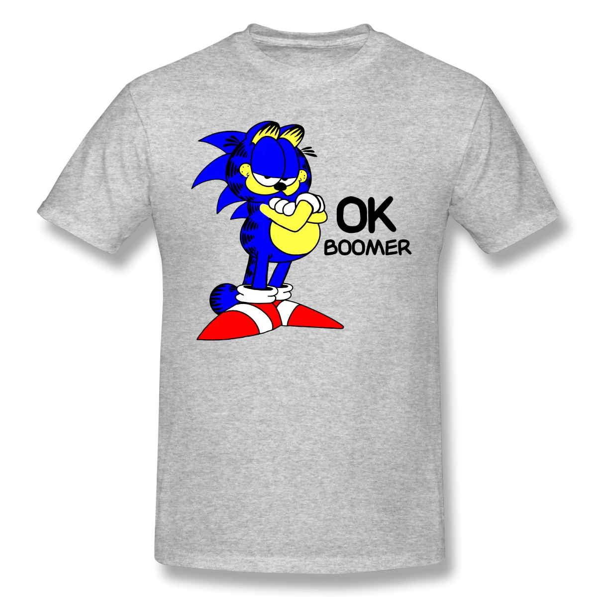 Man Ok Boomer Sanic The Garfile Cat Smiling Cat,Tendance,Long Boi York,Jon fitness Funny shirt