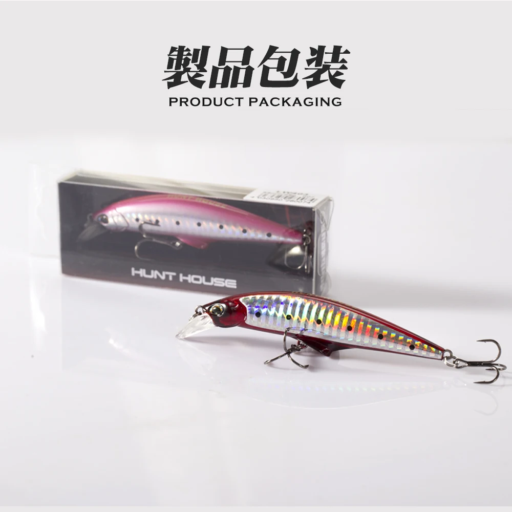 Hunthouse Heavy Minnow Artificial Bait Fishing Lure 95mm/28g 120mm /41g Sinking Hard Bait Wobbler For Pike Tackle Pesca