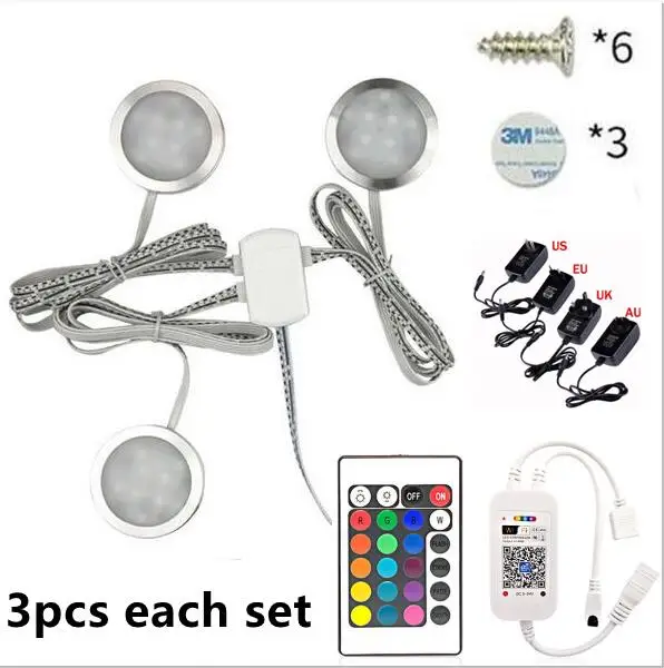 Wifi Magie Hause APP + 24Key Control + Adapter RGB LED Unter Kabinett Licht Dimmer Küche Zähler Möbel Kit Für alexa Google