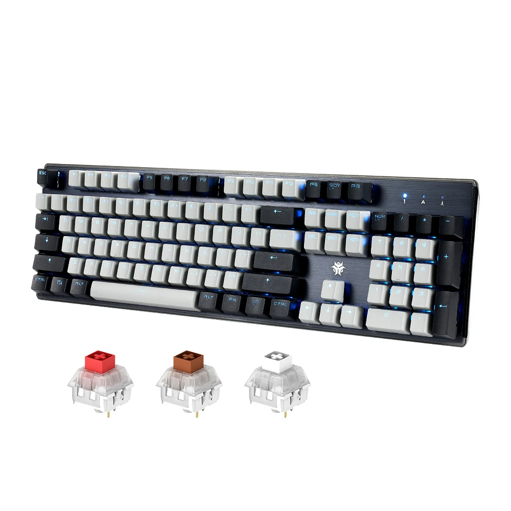 Imagem -02 - Teclado Profissional para Jogos Hexengrenagens Gk715s 104 Teclas Interruptor de Caixa Kailh Pbt Teclas Mecânicas com Iluminação Rgb