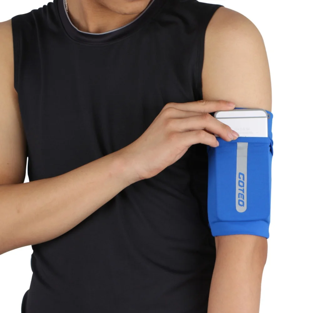 Outdoor Running Arm Band Mobile Phone Bag Men Women Universal Sports Phone Bag Arm Sleeves Fitness Armband Reflective Wrist Bag