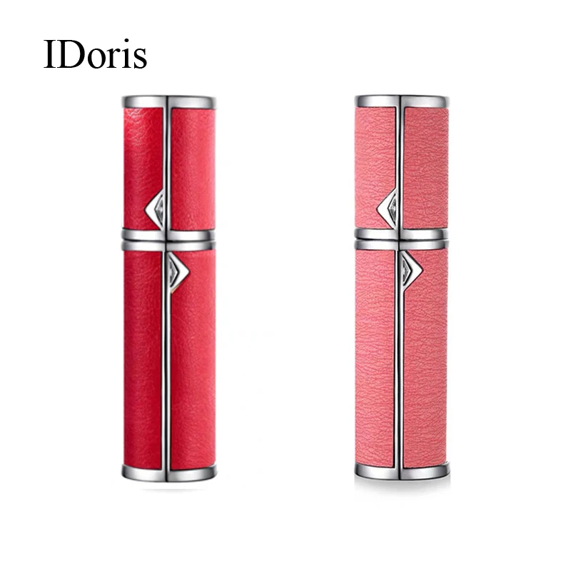 

IDoris Aluminum Tube Perfume Bottle Solid Color Spray Bottle With Glass Liner Empty Cosmetic Containers Portable Atomizer Perfum