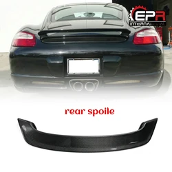 In Fibra di carbonio Posteriore Ala Spoiler Aero Corpo Kit di Accessori Auto per 2006-2012 Porsche Boxster Cayman 987 Te-Tabella di