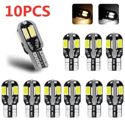 10/6/2PCS led Car Interior Bulb Canbus Error Free T10 White 5730 8SMD LED 12V Car Side Wedge Light White Lamp Auto Bulb Car