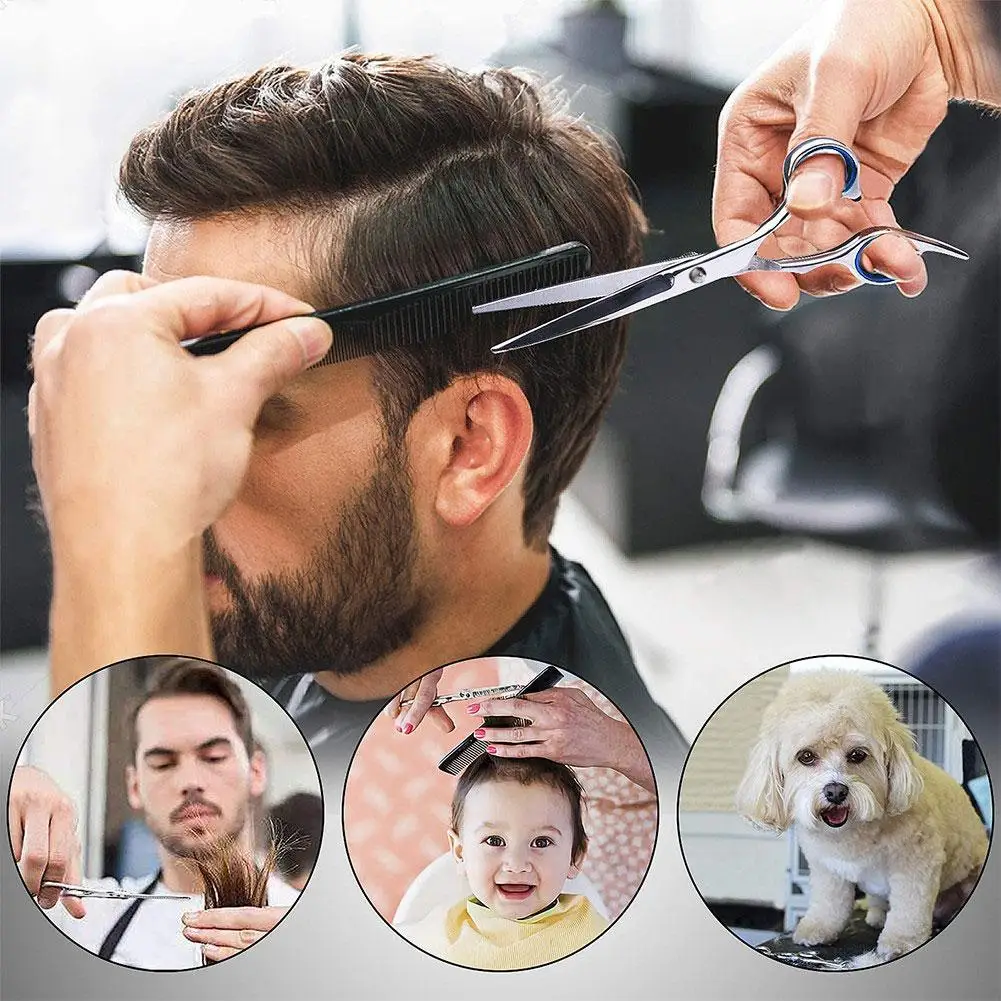 Haar Schneiden Schere und Ausdünnung Schere Set Professionelle Haarschnitt Schere Kit Indoor Friseur Set mit Kamm Clip Cape und