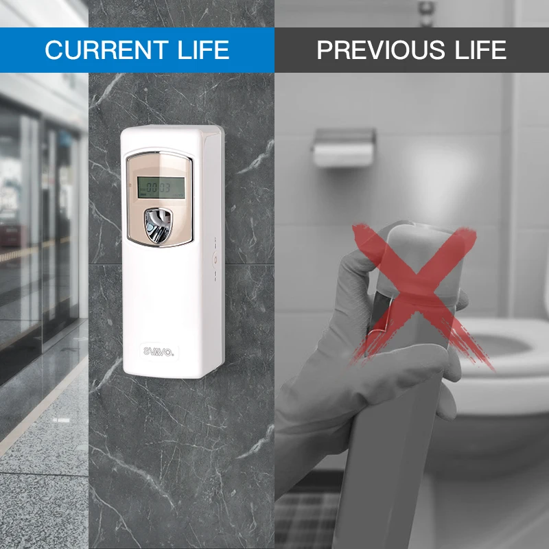 SVAVO Automatic Aerosol Dispenser Wall mounted Air Freshener Automatic Spray Machine with LCD Screen for Bathroom Living Room